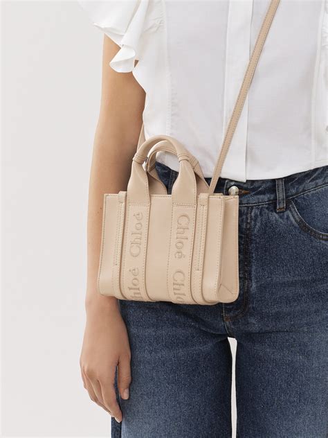 chloé woody small tote bag